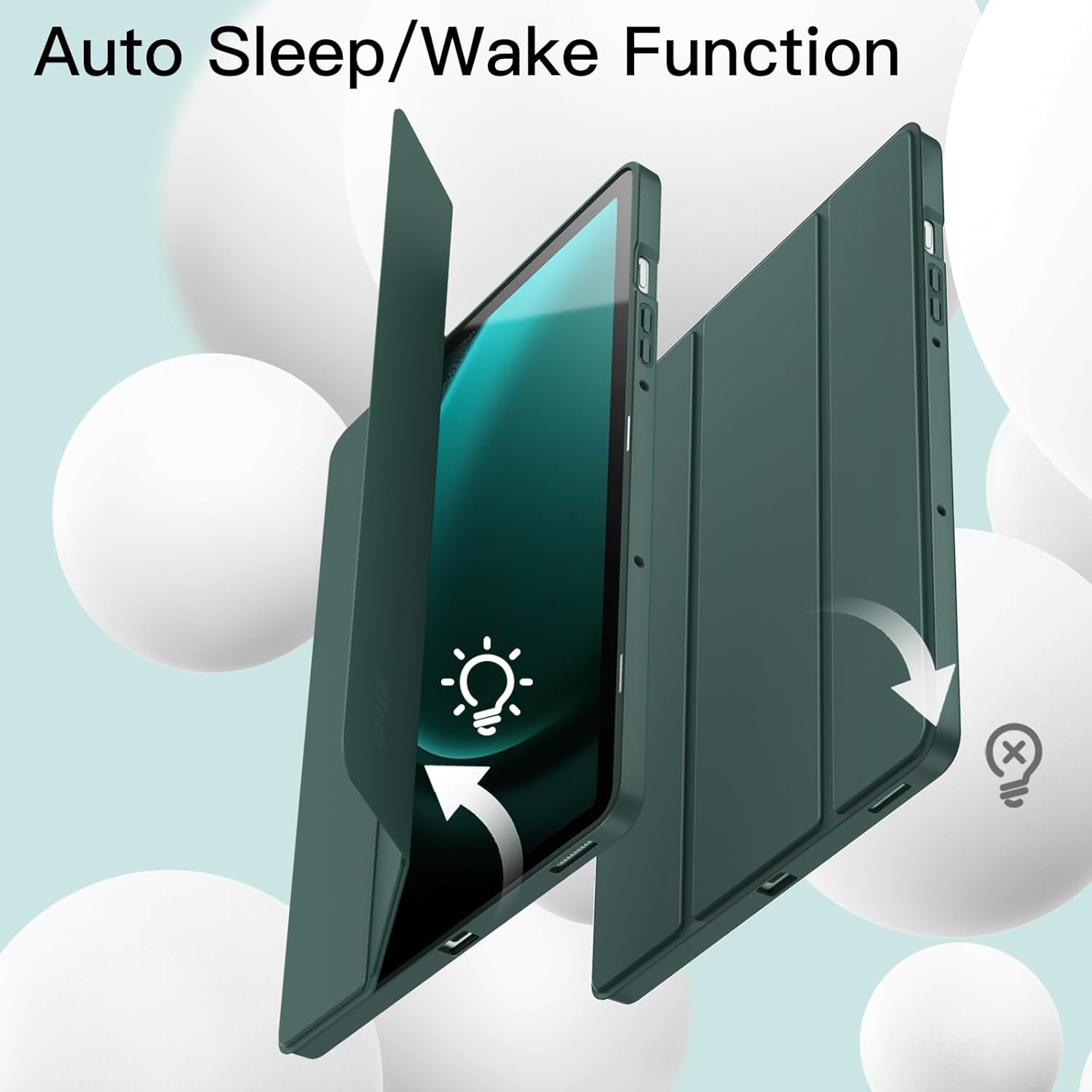 MICA + FUNDA DE GALAXY TAB S10 LITE S10 FE S9 FE PORTA S PEN - VERDE - 4