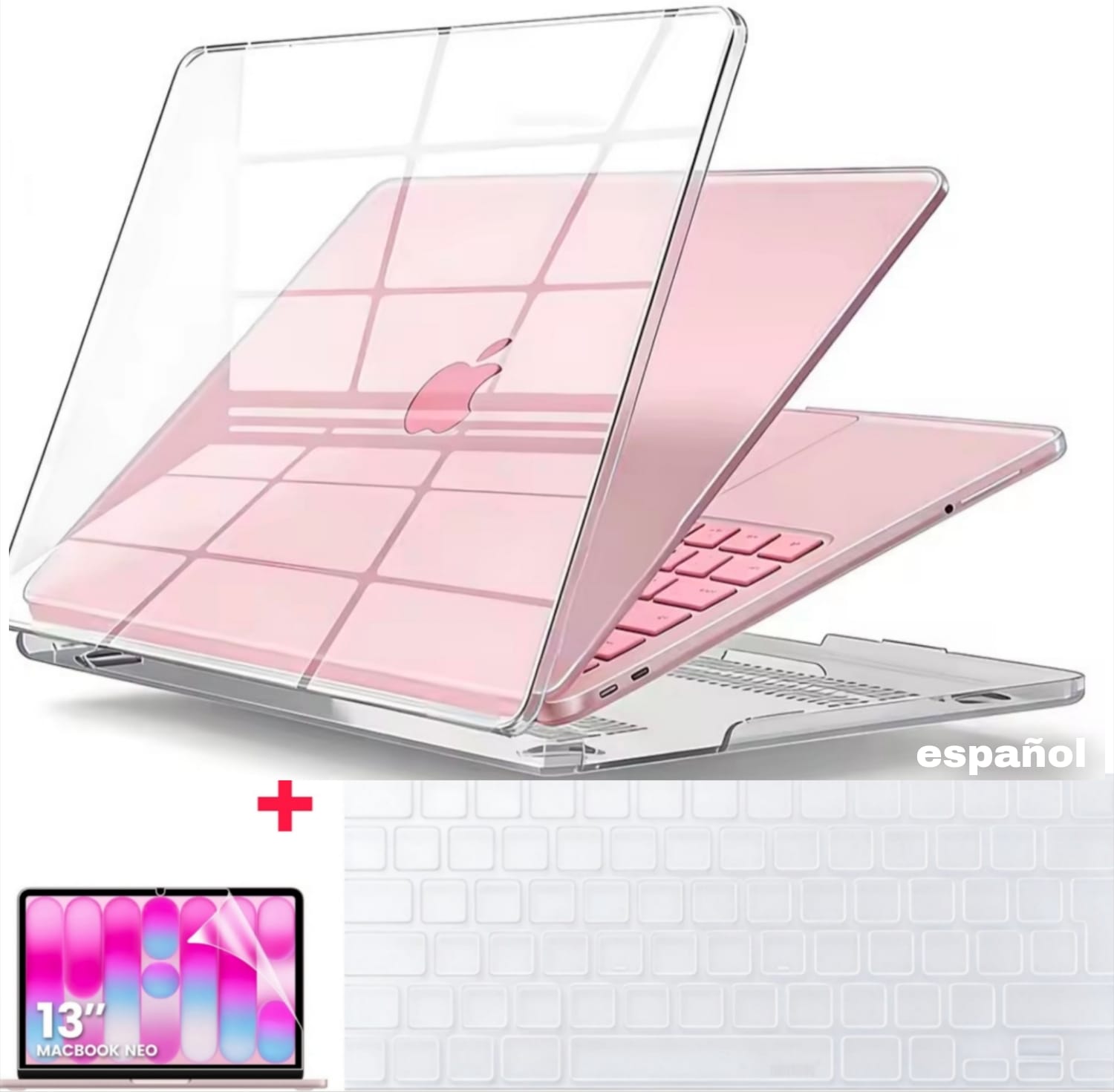 KIT CASE MACBOOK NEO 13 A3404 CON PROTECTOR TECLADO ESPAÑOL 256GB - 1