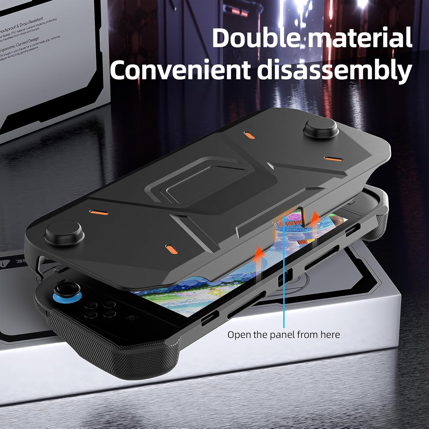 FUNDA RÍGIDA GRIP CASE PARA SWITCH 2 TPU CON CUBIERTA ANTIPOLVO - 2