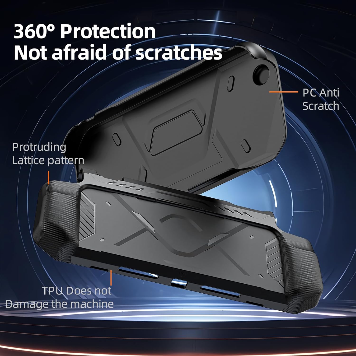 FUNDA RÍGIDA GRIP CASE PARA SWITCH 2 TPU CON CUBIERTA ANTIPOLVO - 7