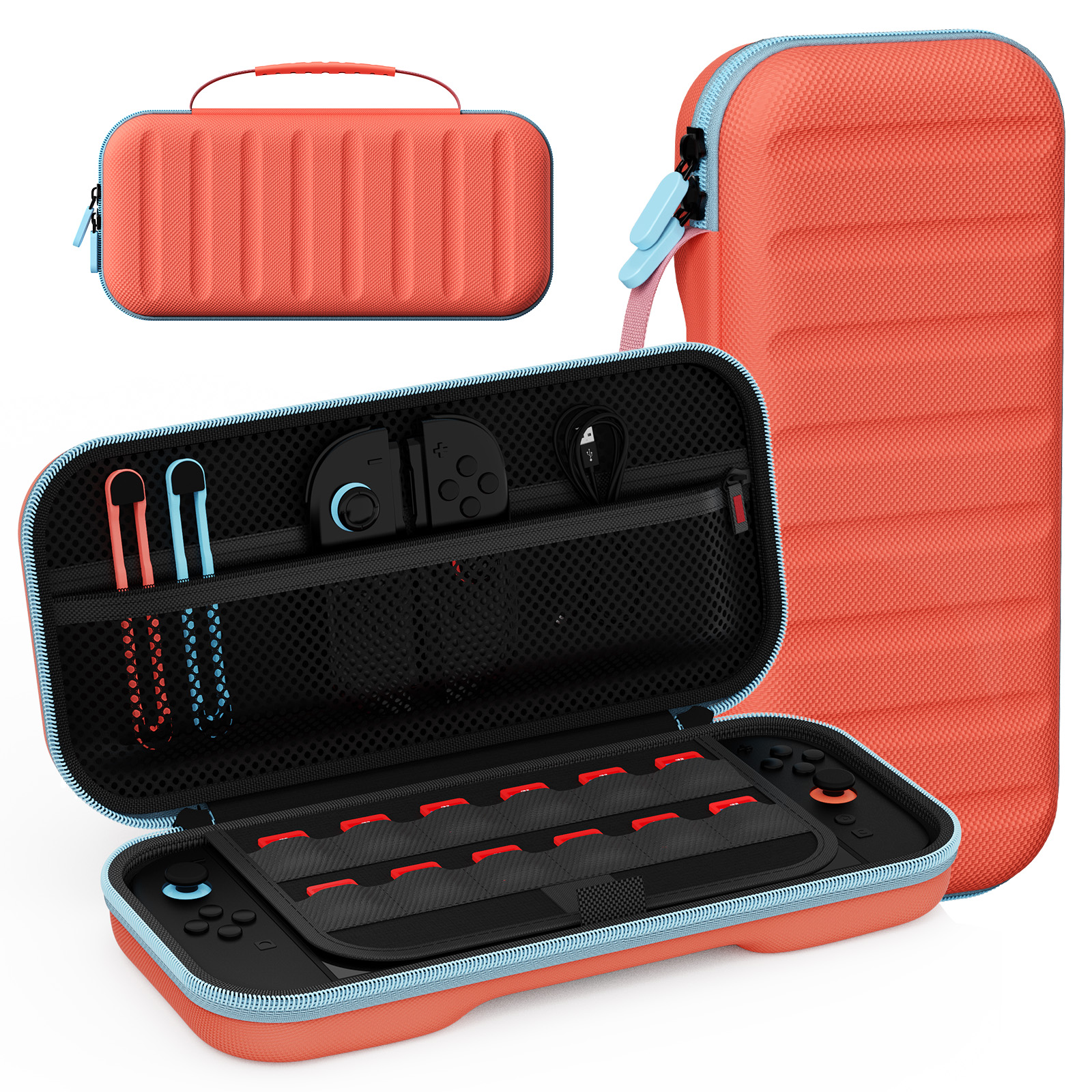 ESTUCHE CASE RÍGIDO PREMIUM NINTENDO SWITCH 2 - NARANJA - 1