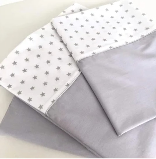 SÁBANAS BABYTU GRIS DE CUNA JUEGO 3 PIEZAS - 1