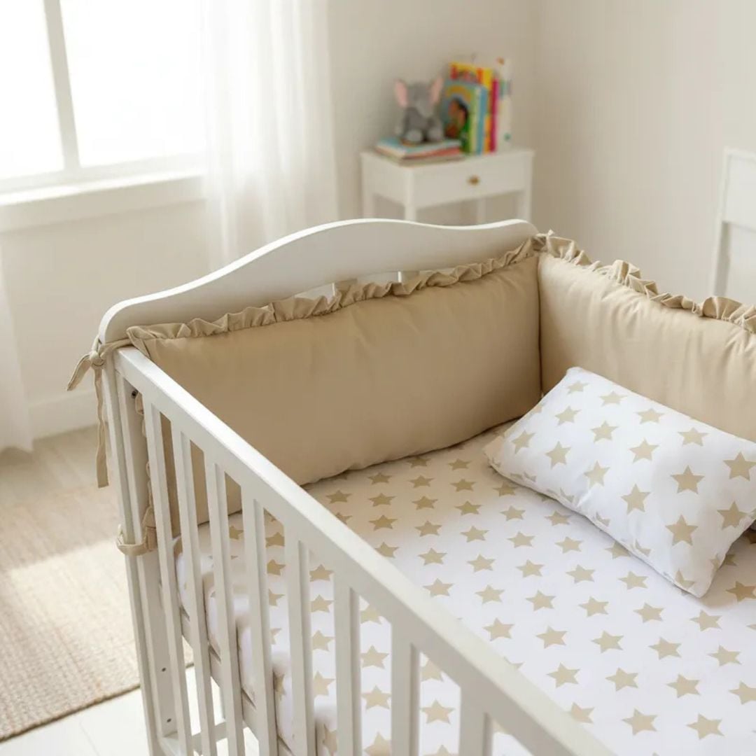 PROTECTOR CUNA BABYTU BEIGE LATERAL PARACHOQUES DISEÑO - 4