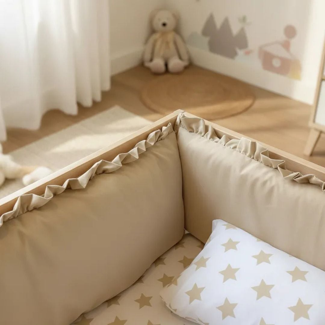 PROTECTOR CUNA BABYTU BEIGE LATERAL PARACHOQUES DISEÑO - 5