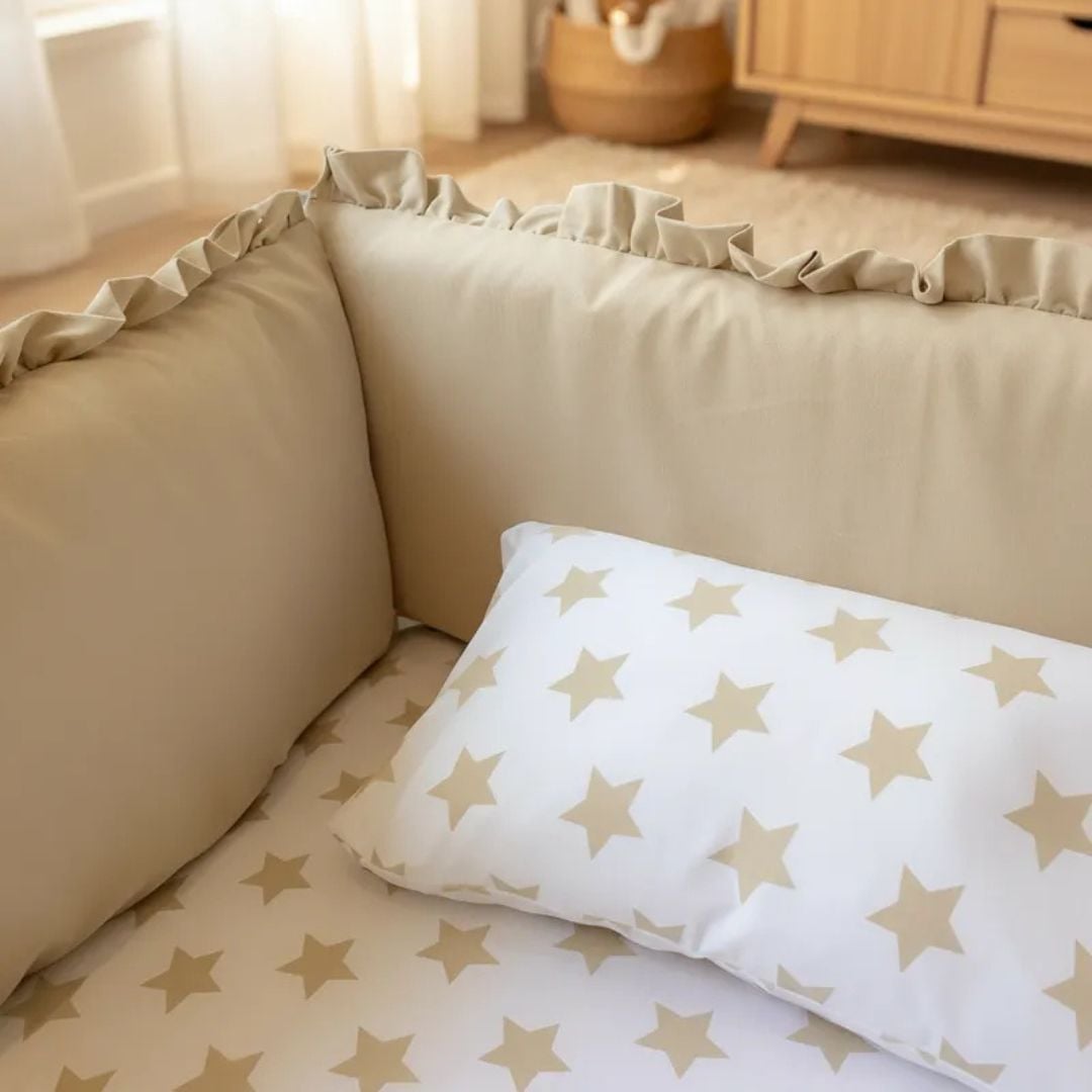 PROTECTOR CUNA BABYTU BEIGE LATERAL PARACHOQUES DISEÑO - 6