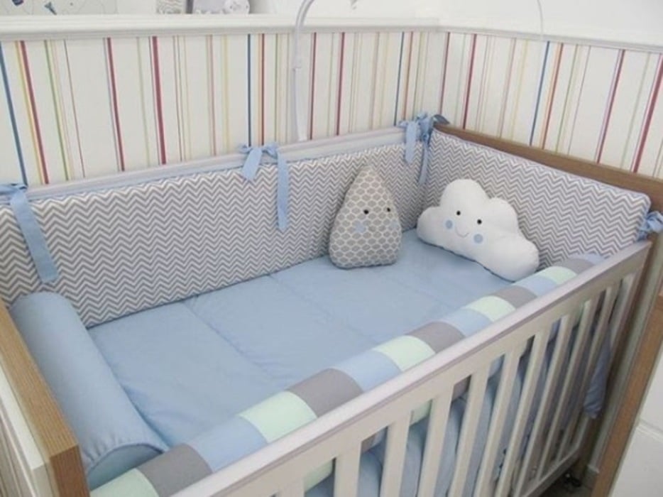 SET CUNA BABYTU CELESTE ESTANDAR DISEÑO MIXTO - 1