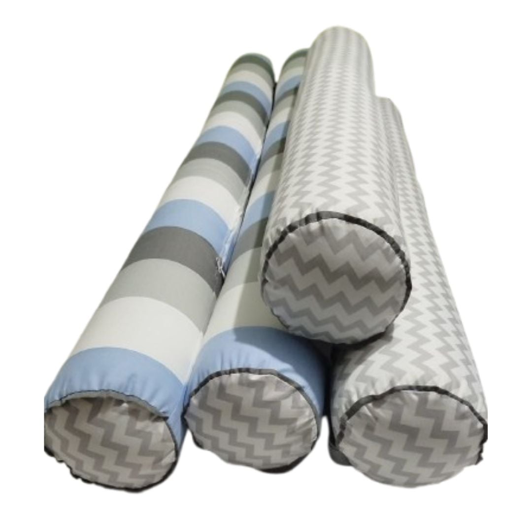 PROTECTORES CUNA BABYTU 1.5 PLAZAS GRIS BUMPERS TUBULARES CAMA MONTESSORI - 2