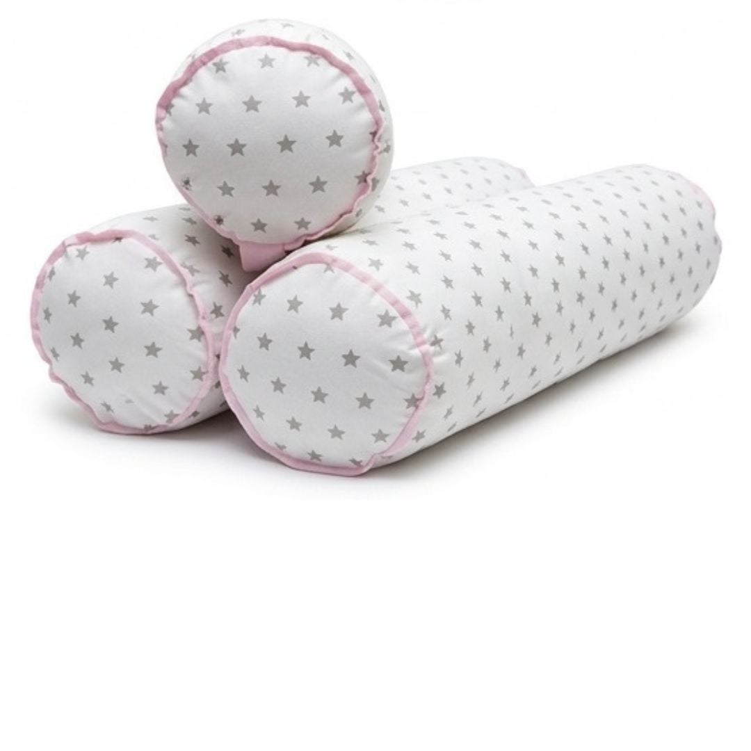 PROTECTORES CUNA BABYTU BLANCO BUMPERS TUBULARES ESTANDAR 4 PIEZAS DISEÑO ESTRELLITAS - 3