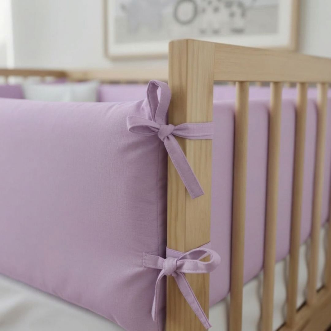 PROTECTORES PARACHOQUES LATERALES DE CAMA CUNA MONTESSORI 1.5 PLAZAS - LILA - 4