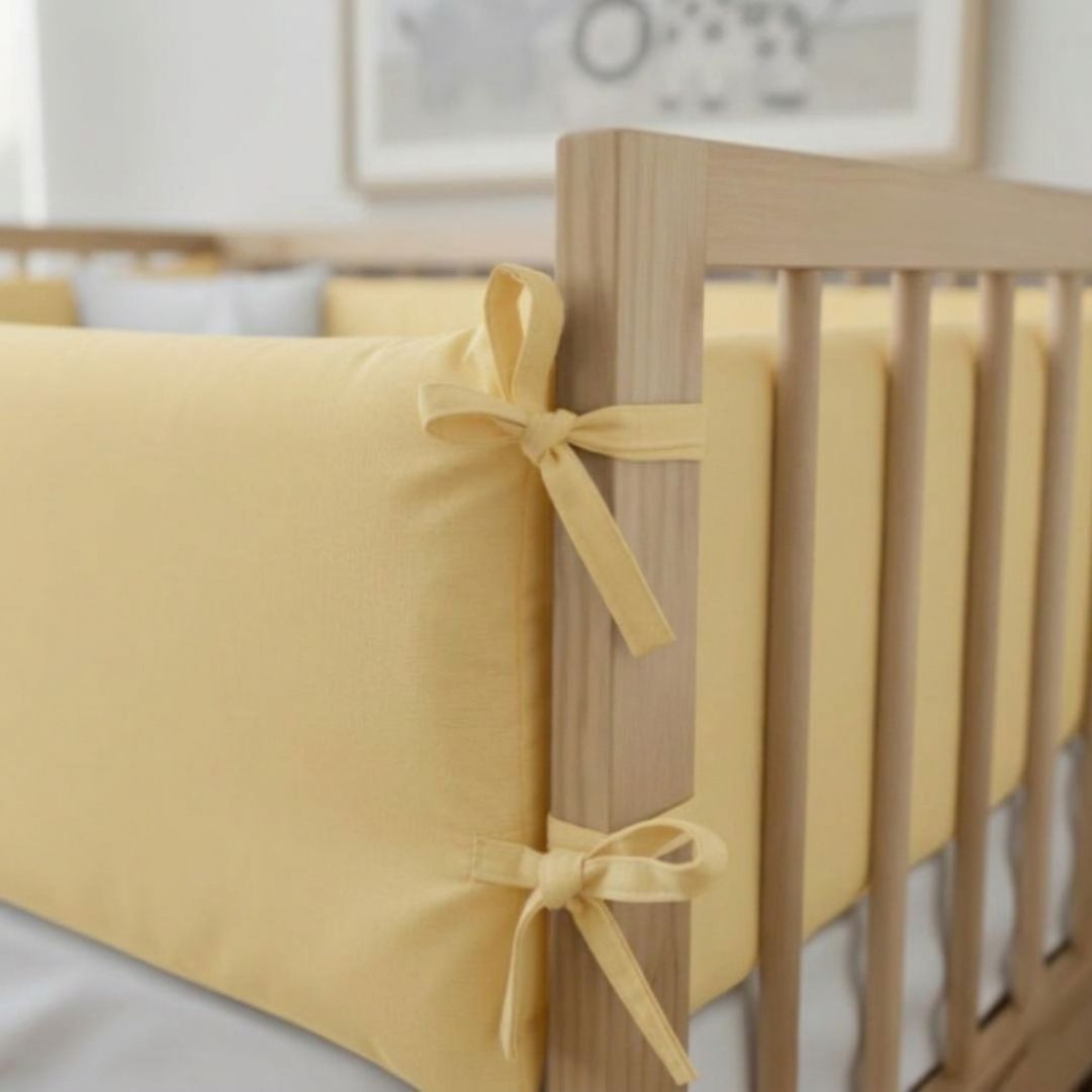 PROTECTORES PARACHOQUES LATERALES DE CAMA CUNA 1.5 PLAZAS MONTESSORI - AMARILLO - 3