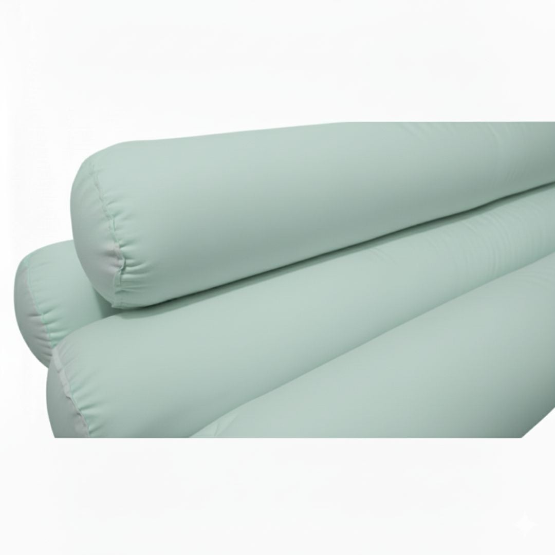 BUMPERS PROTECTORES TUBULARES MONTESSORI TALLA 1.5 PLAZAS - 4 PIEZAS - VERDE AGUA - 2