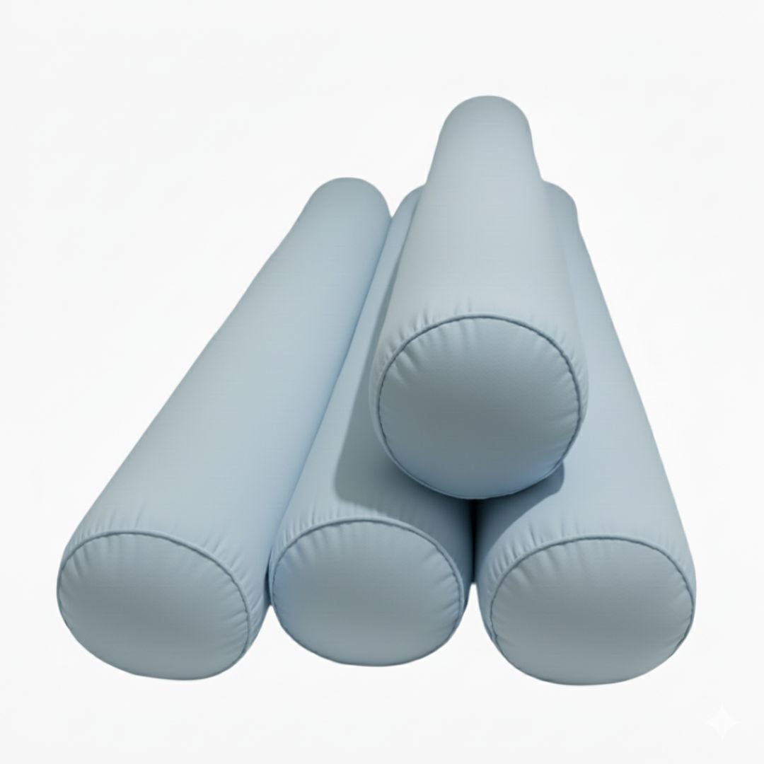 BUMPERS PROTECTORES TUBULARES TALLA 1.5 PLAZAS MONTESSORI - 4 PIEZAS - CELESTE - 2