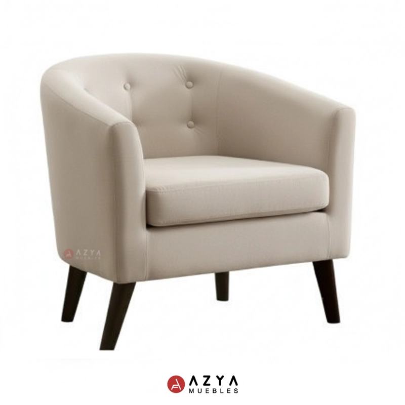 BUTACA AZYA MUEBLES DALILA TERCIOPELO BEIGE - 1