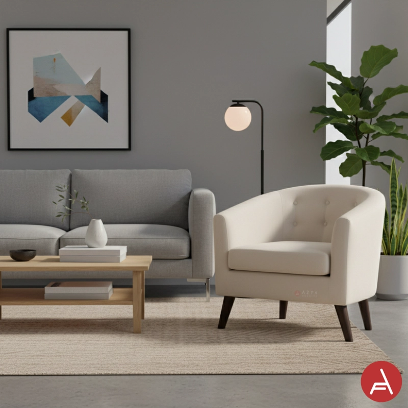 BUTACA AZYA MUEBLES DALILA TERCIOPELO BEIGE - 2