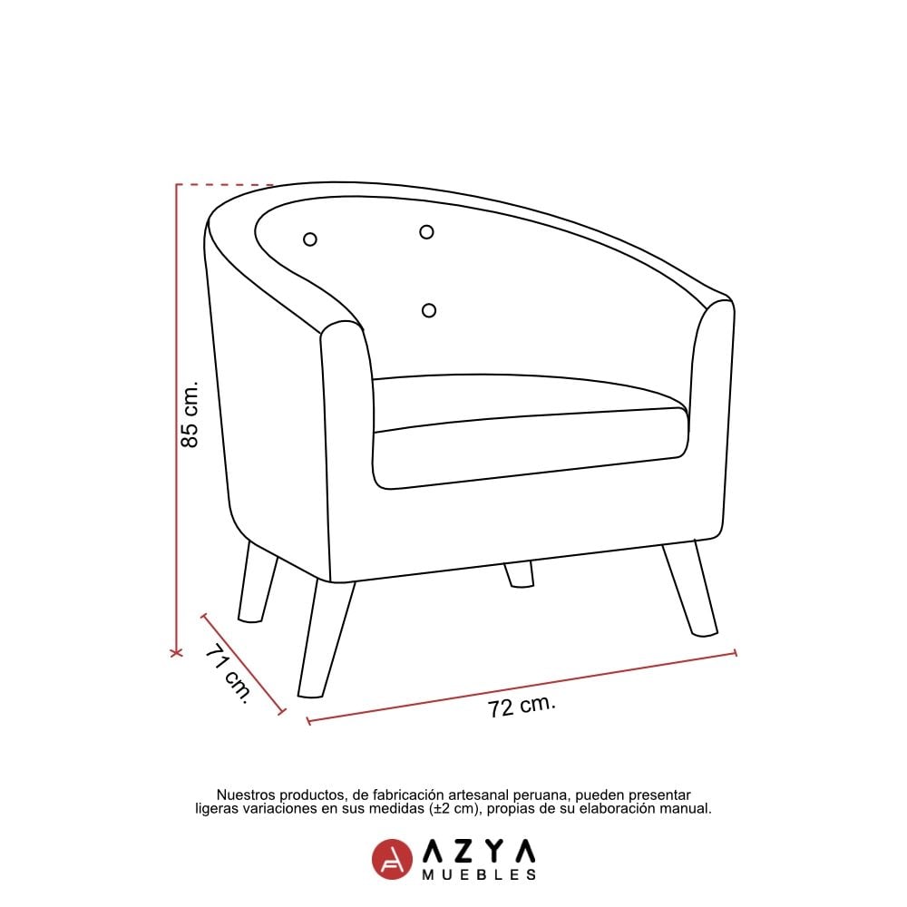 AZYA MUEBLES | SILLÓN PERSONAL DALILA - 3