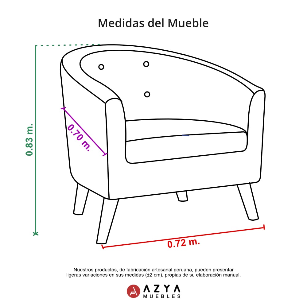 BUTACA DALILA AZYA MUEBLES MARRÓN - 3