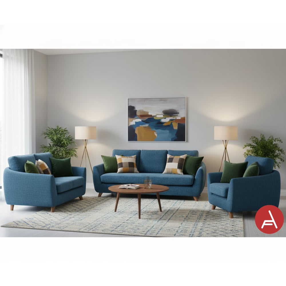 JUEGO SALA AZYA MUEBLES TERCIOPELO 3-2-1 NYZA - 2