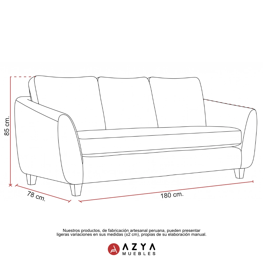 JUEGO SALA AZYA MUEBLES TERCIOPELO 3-2-1 NYZA - 4