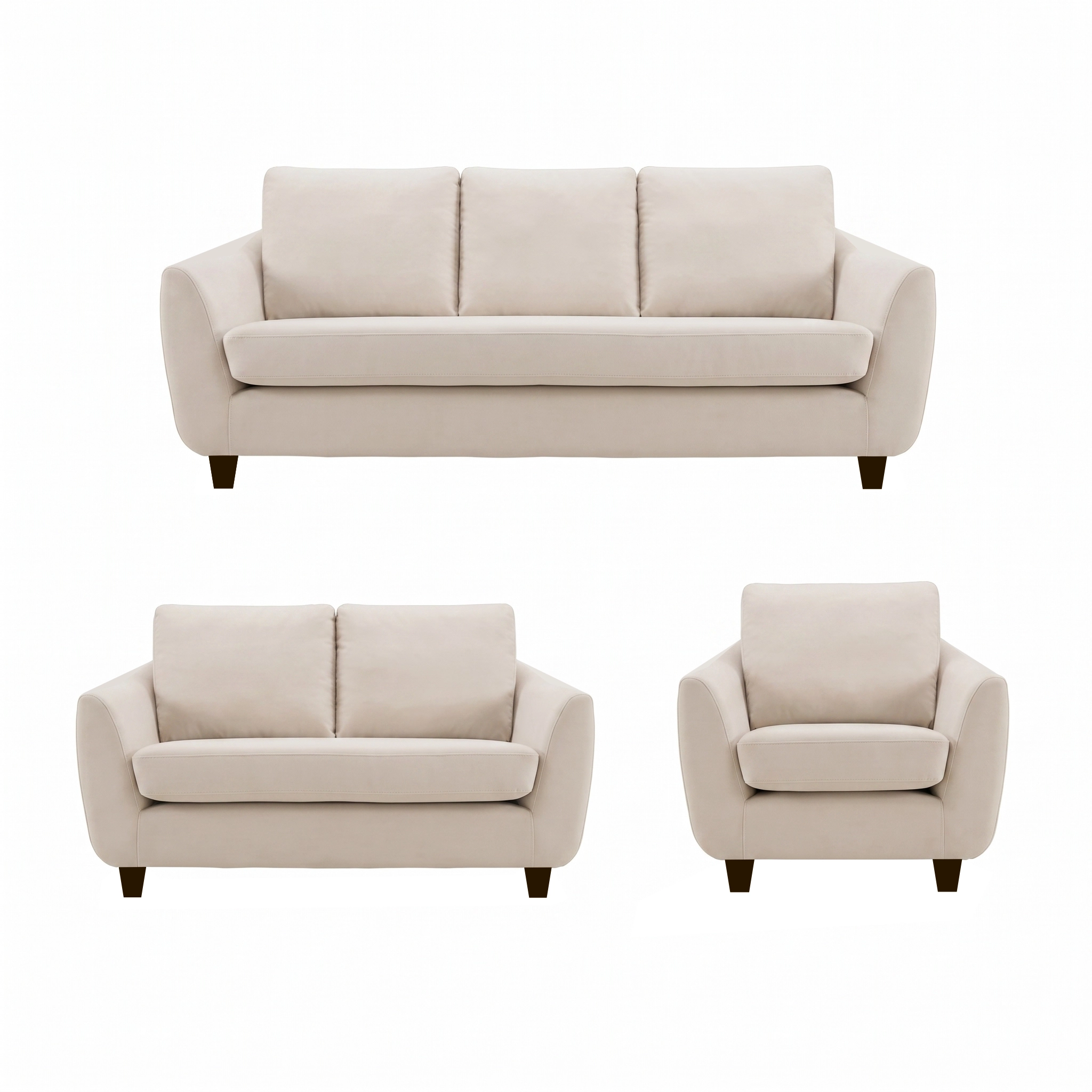 JUEGO SALA AZYA MUEBLES TERCIOPELO 3-2-1 NYZA - 2