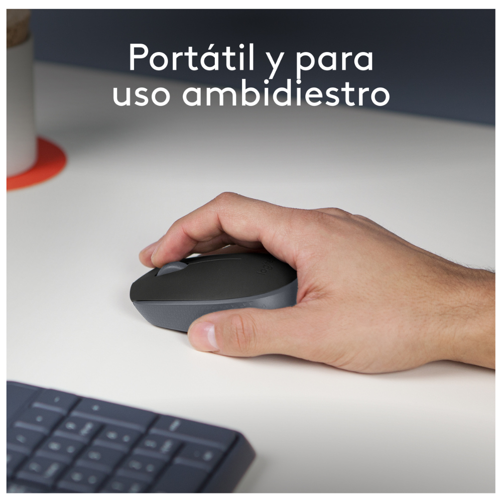 MOUSE LOGITECH INALÁMBRICO M170 NEGRO - 2