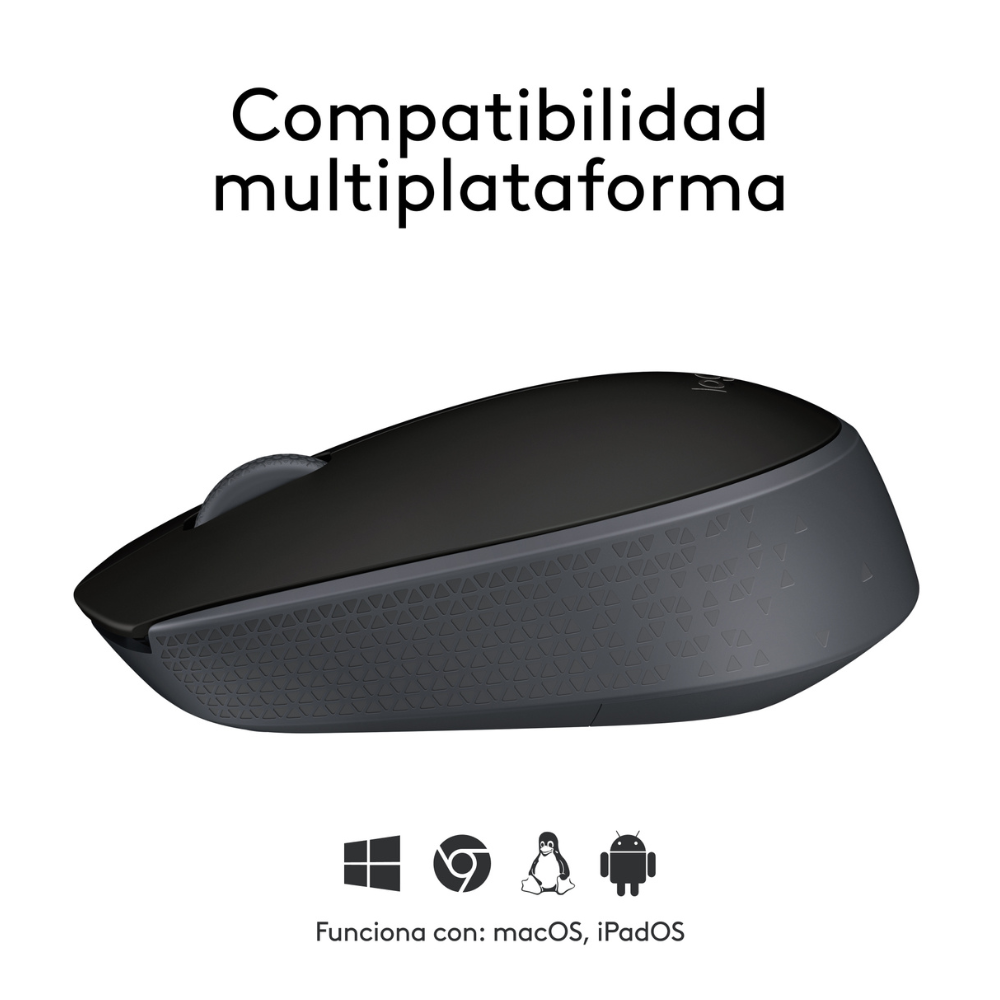 MOUSE LOGITECH INALÁMBRICO M170 NEGRO - 5