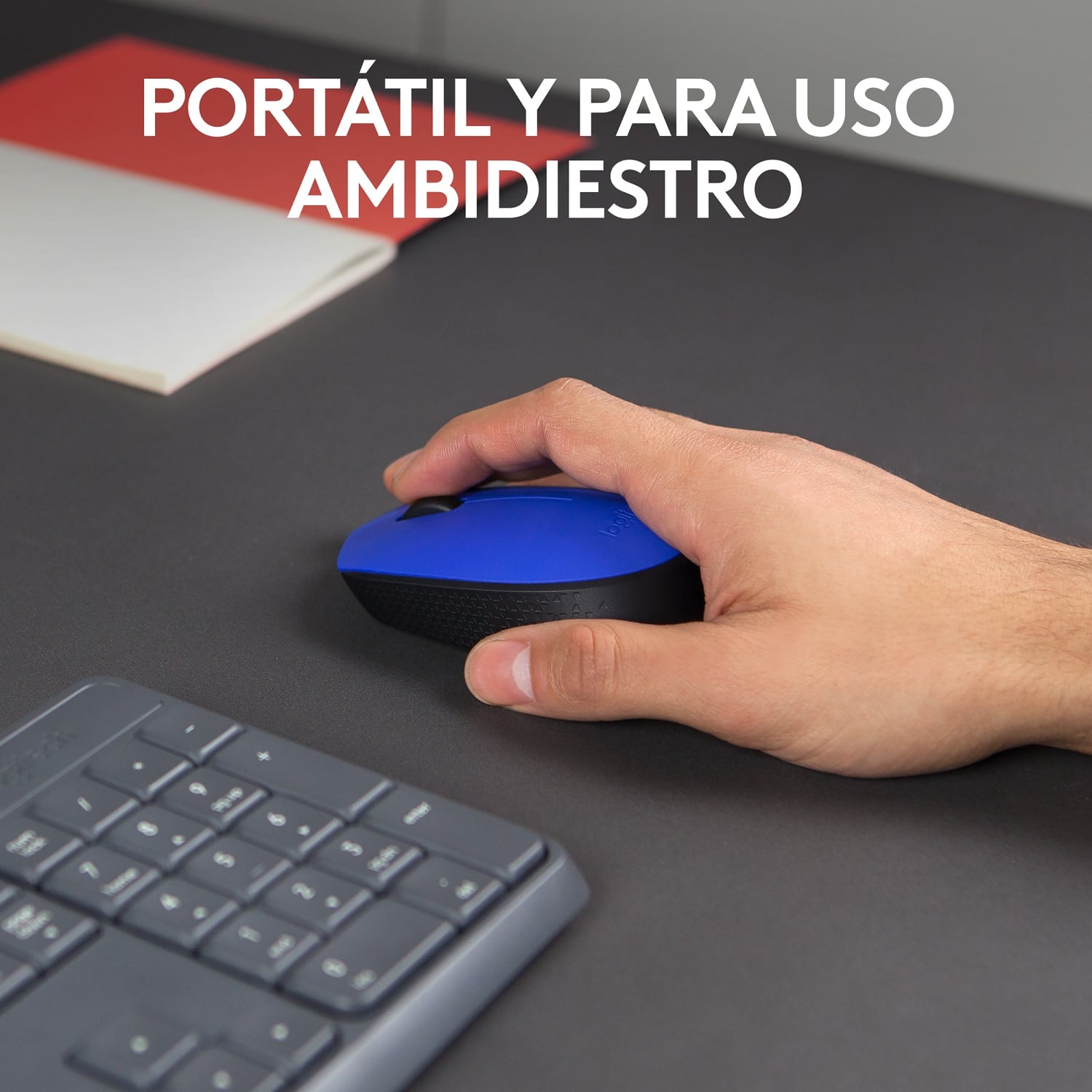 MOUSE INALÁMBRICO LOGITECH M170 AZUL - 2