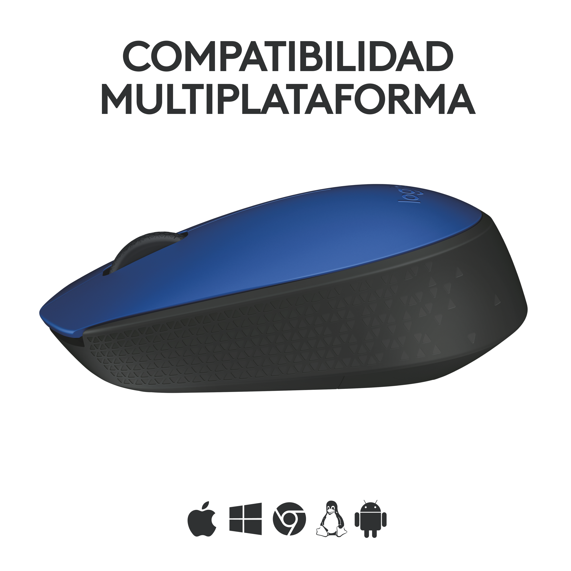 MOUSE INALÁMBRICO LOGITECH M170 AZUL - 3