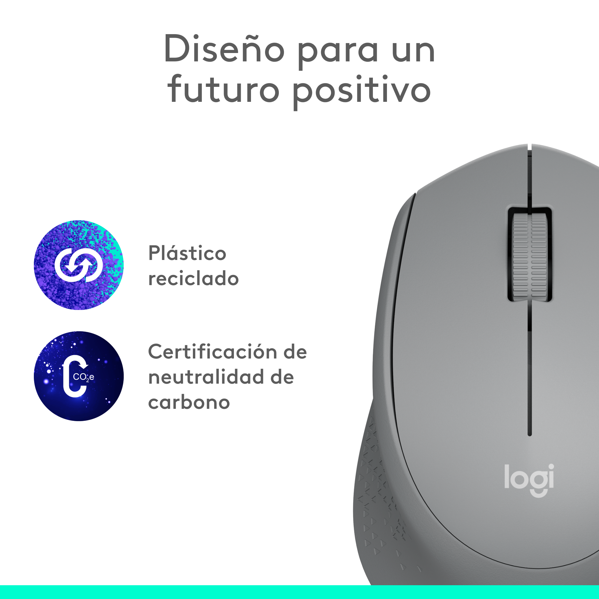 MOUSE INALÁMBRICO LOGITECH M280 GRIS - 7