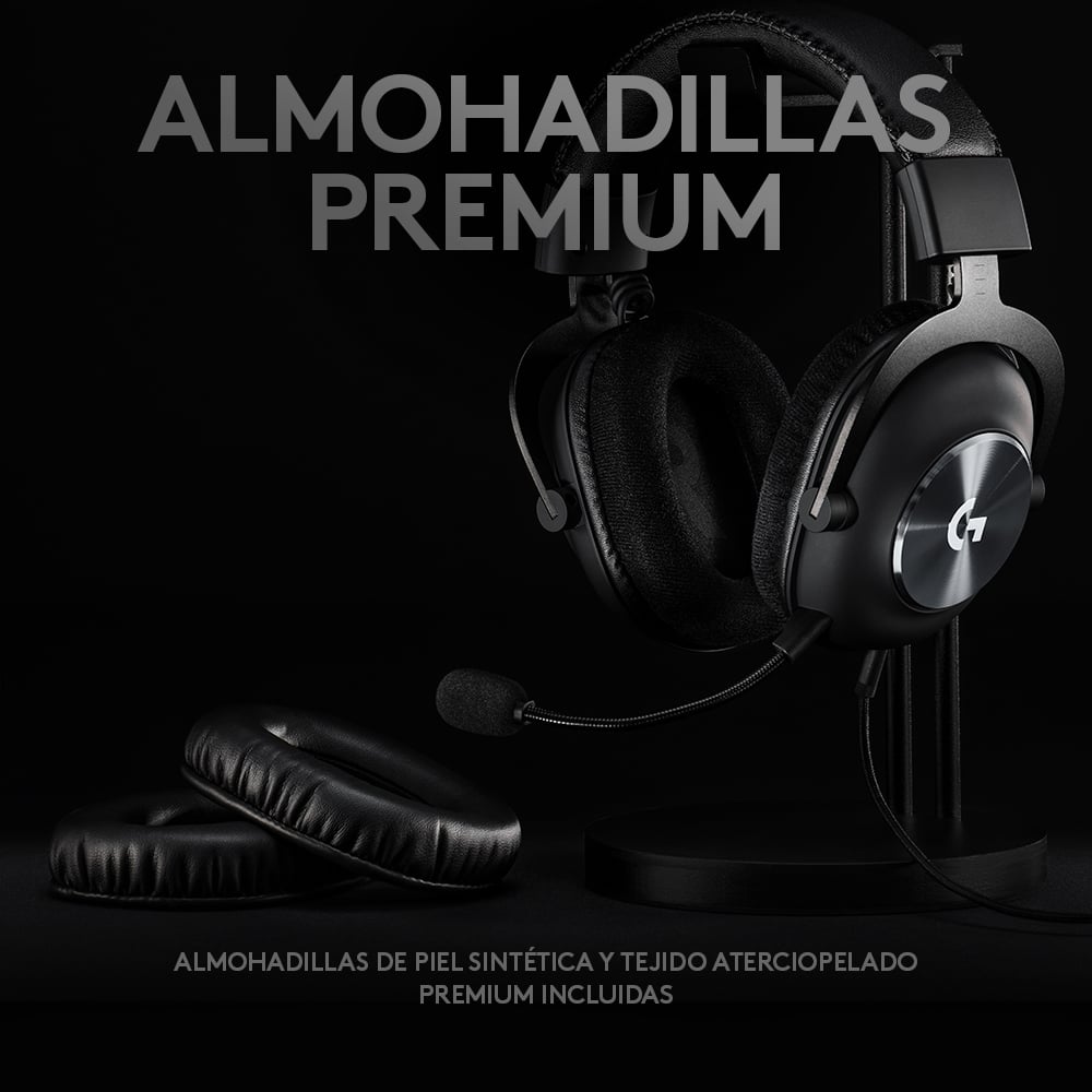 Audífonos con micrófono Logitech G PRO X para gaming Negro - 3