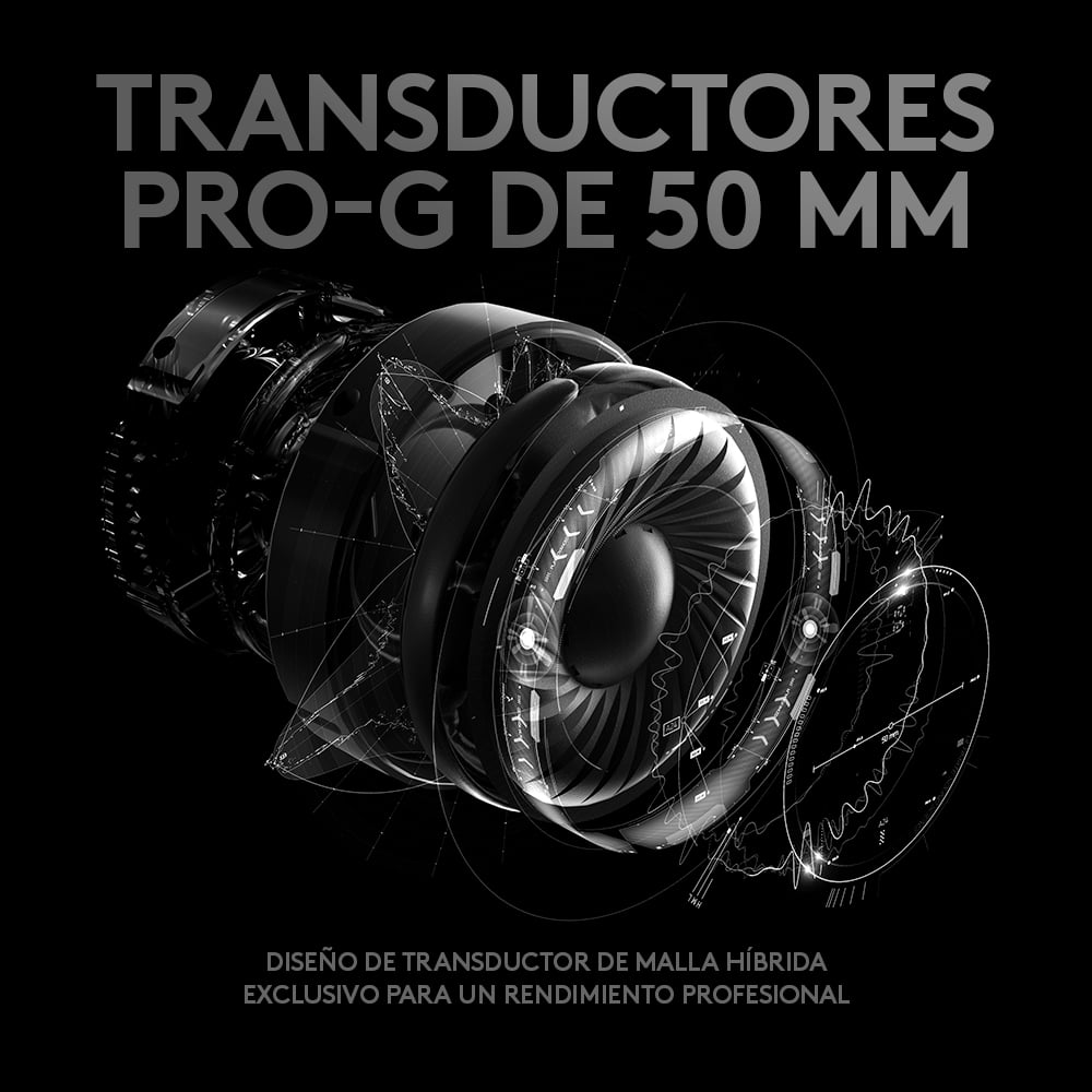 Audífonos con micrófono Logitech G PRO X para gaming Negro - 5