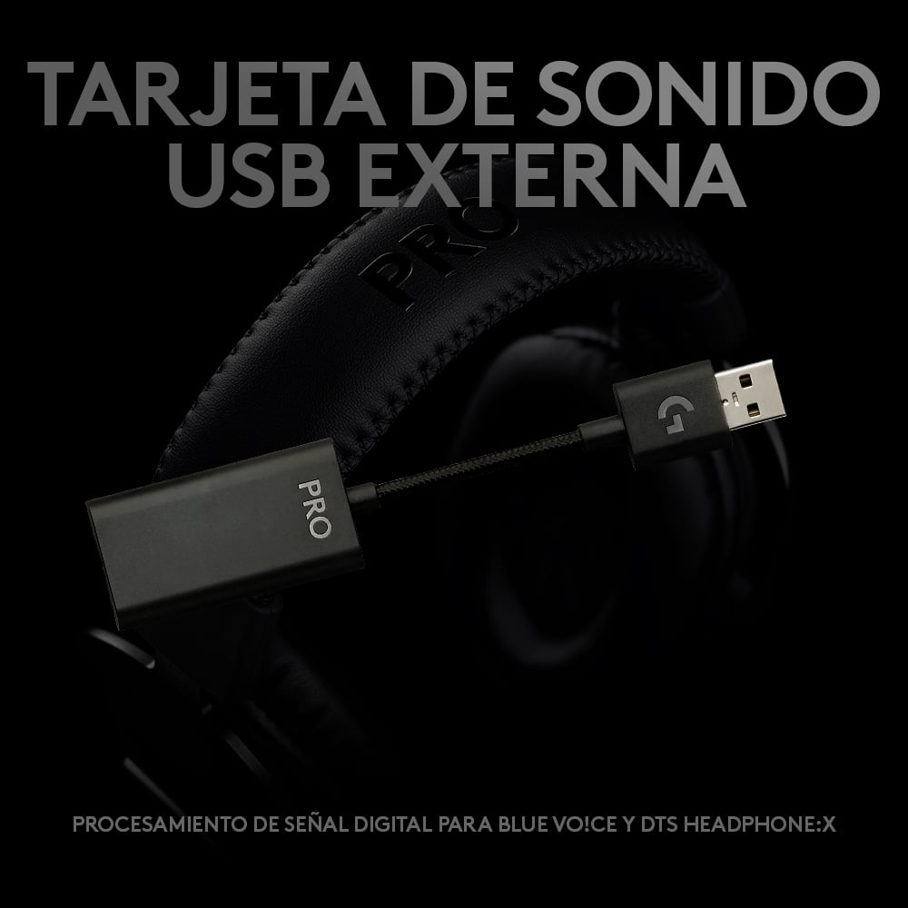 Audífonos con micrófono Logitech G PRO X para gaming Negro - 6