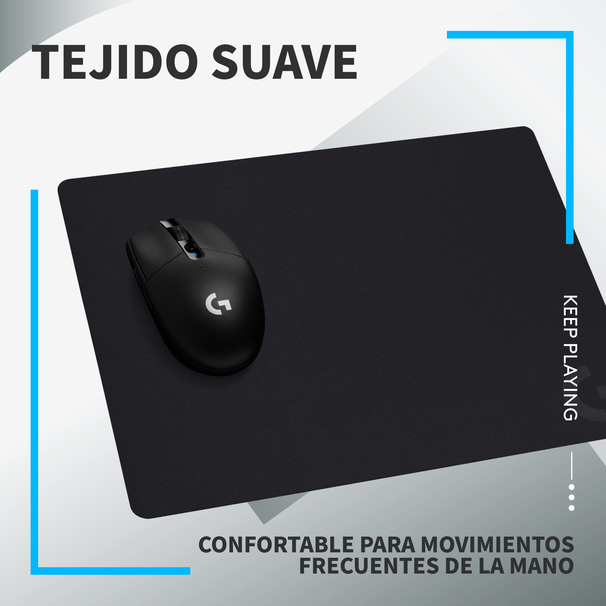 Almohadilla de Tela para Mouse Logitech G240 para Juegos Negro - 6