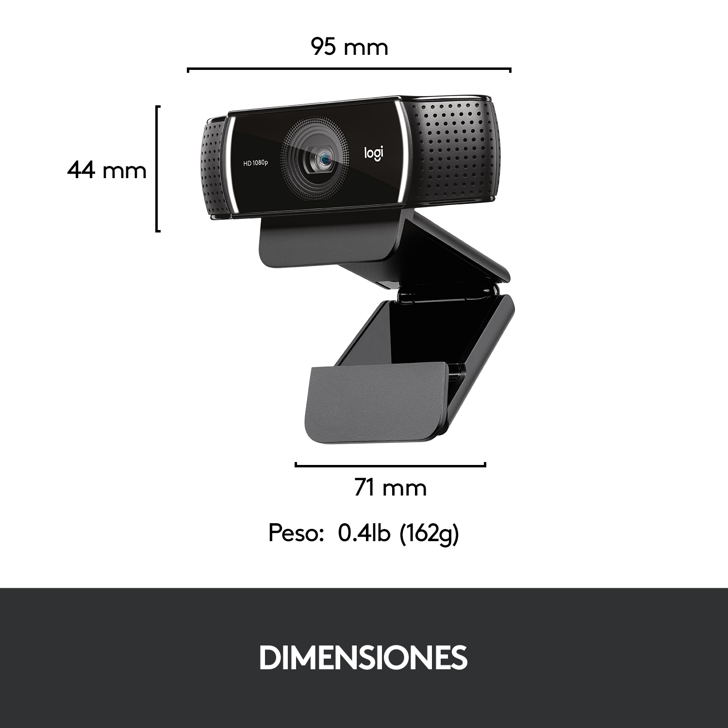 Cámara web Logitech C922 Pro Stream Webcam Negro - 6