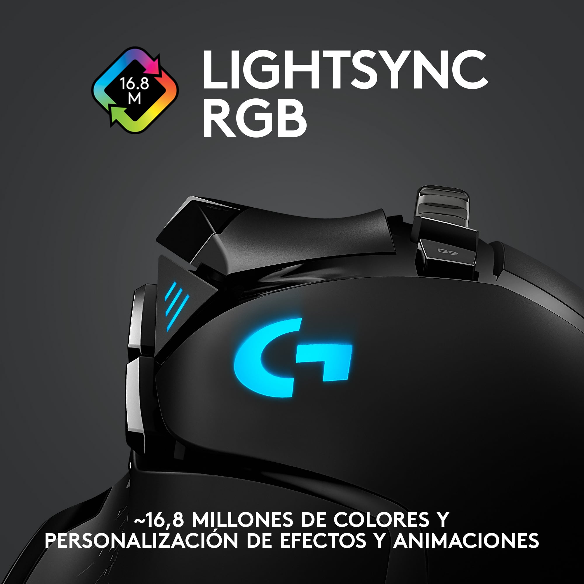 Mouse inalámbrico Logitech G502 LIGHTSPEED para gaming Negro - 7