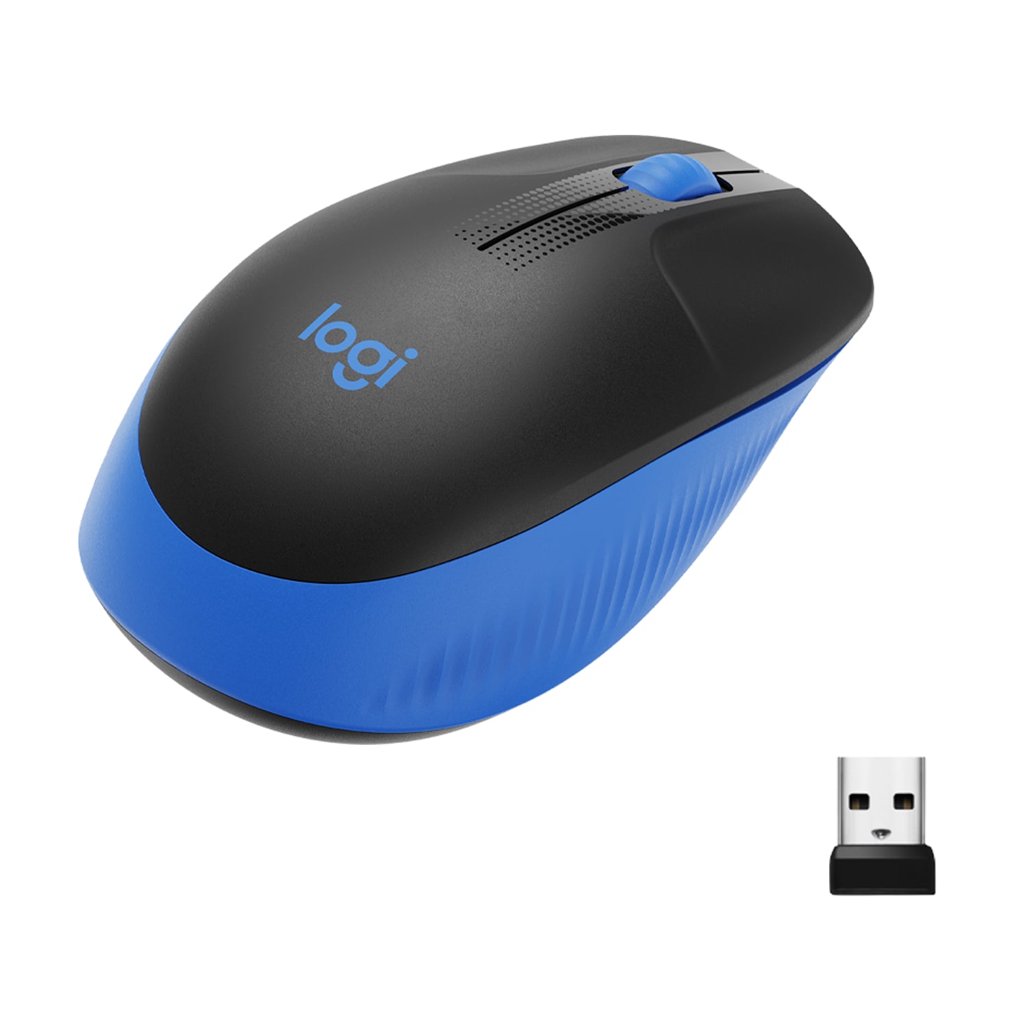 Mouse inalámbrico Logitech de tamaño normal Logitech M190 Azul - 1