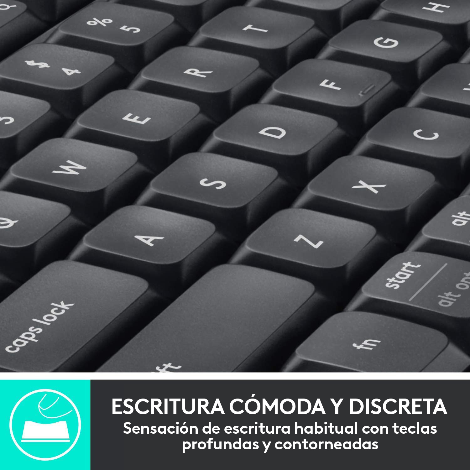 Combo teclado y mouse inalámbrico Logitech MK850 Negro - 3