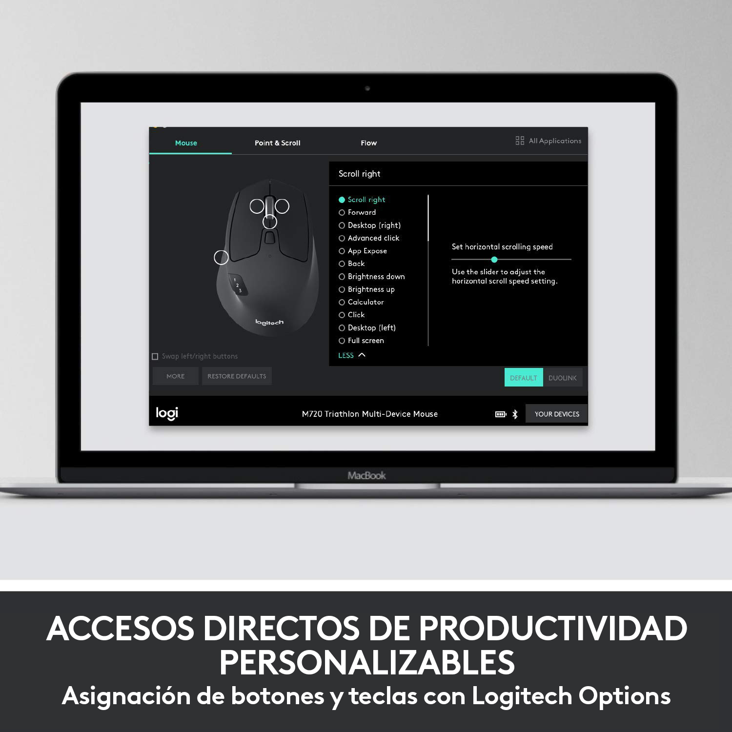 Combo teclado y mouse inalámbrico Logitech MK850 Negro - 4