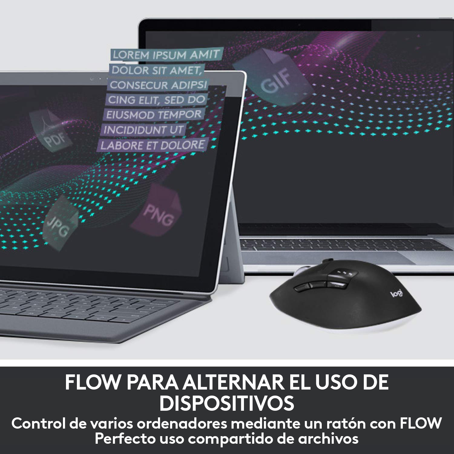 Combo teclado y mouse inalámbrico Logitech MK850 Negro - 5
