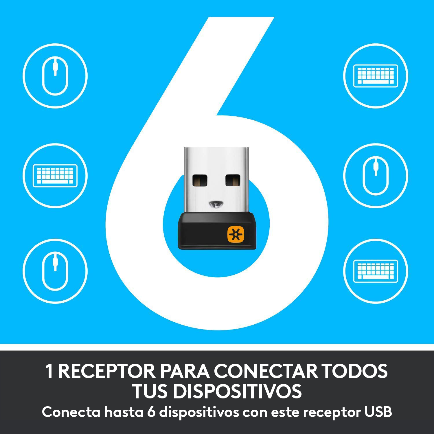 Combo teclado y mouse inalámbrico Logitech MK850 Negro - 9