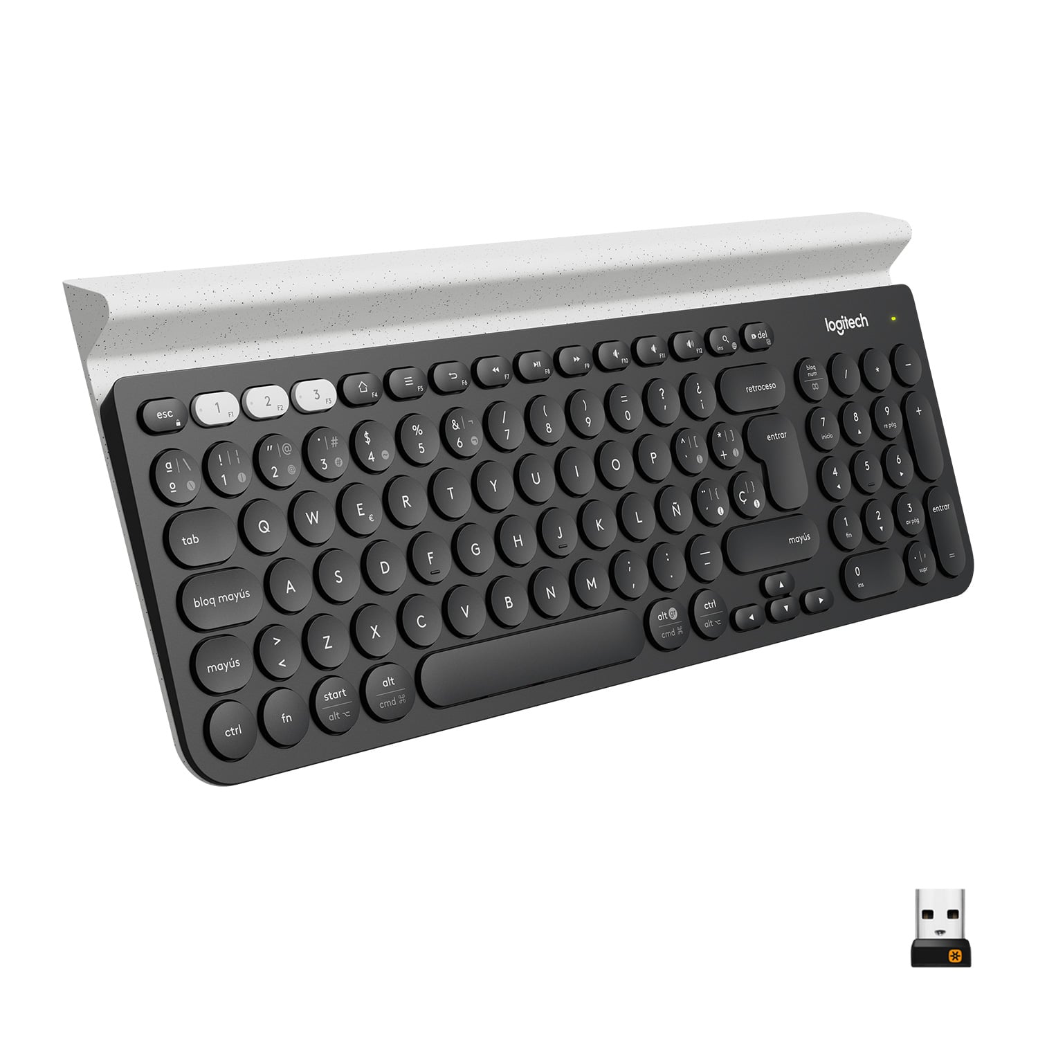 Teclado inalámbrico Bluetooth multidispositivo K780 Negro - 1