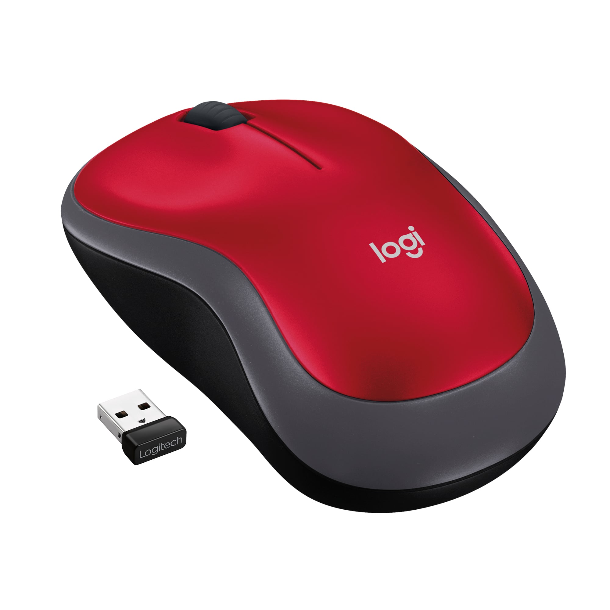 Mouse inalámbrico Logitech M185 Rojo - 1