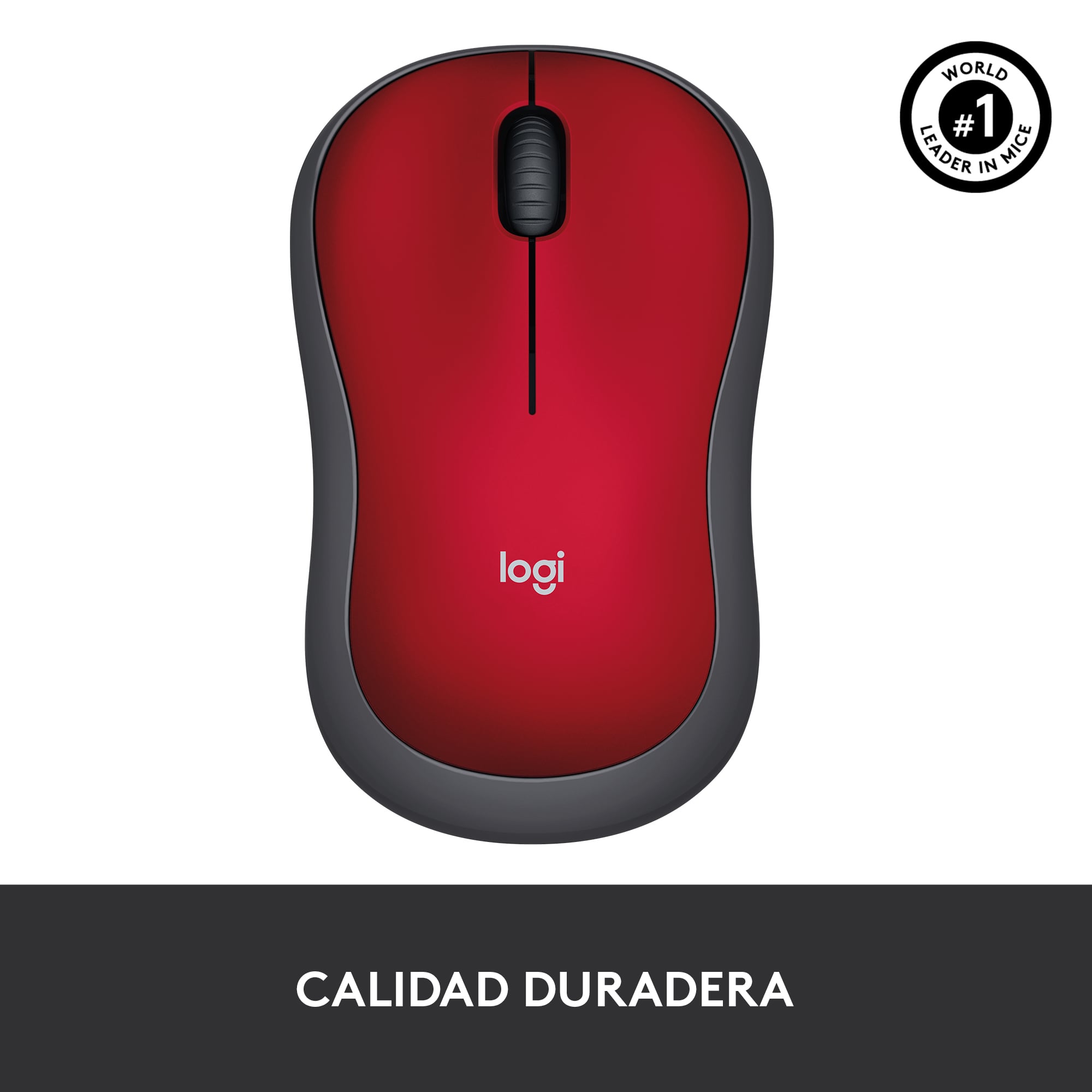 Mouse inalámbrico Logitech M185 Rojo - 6