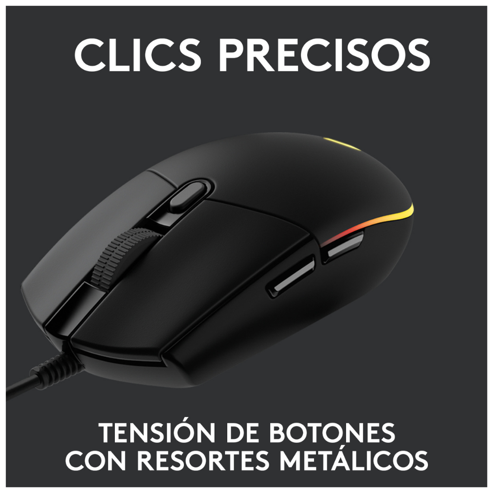 Mouse Logitech G203 LIGHTSYNC para Gaming Negro - 4