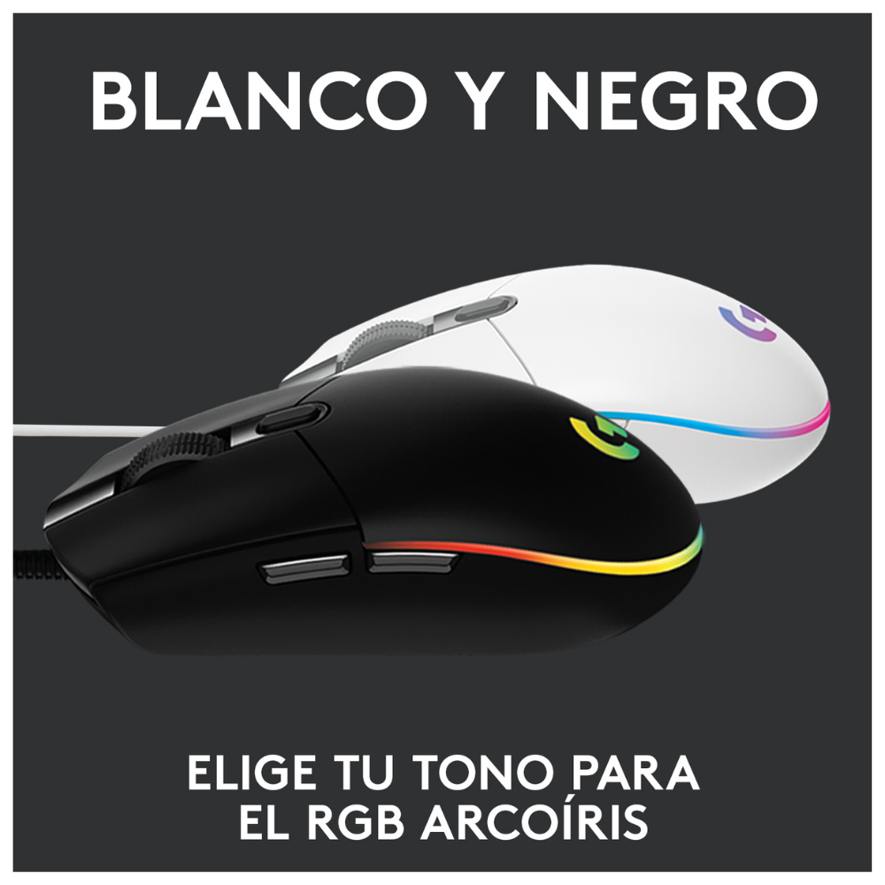 Mouse Logitech G203 LIGHTSYNC para Gaming Negro - 6