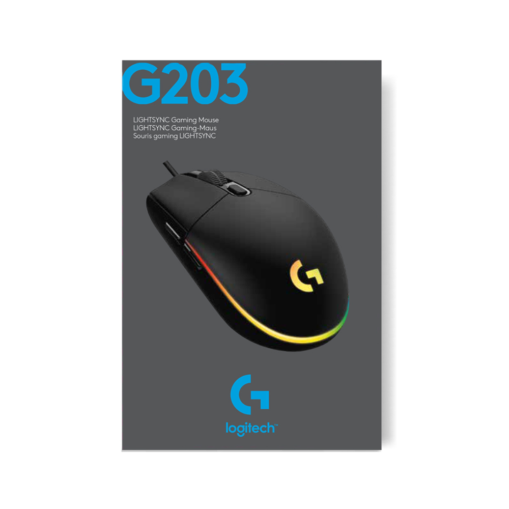 Mouse Logitech G203 LIGHTSYNC para Gaming Negro - 9