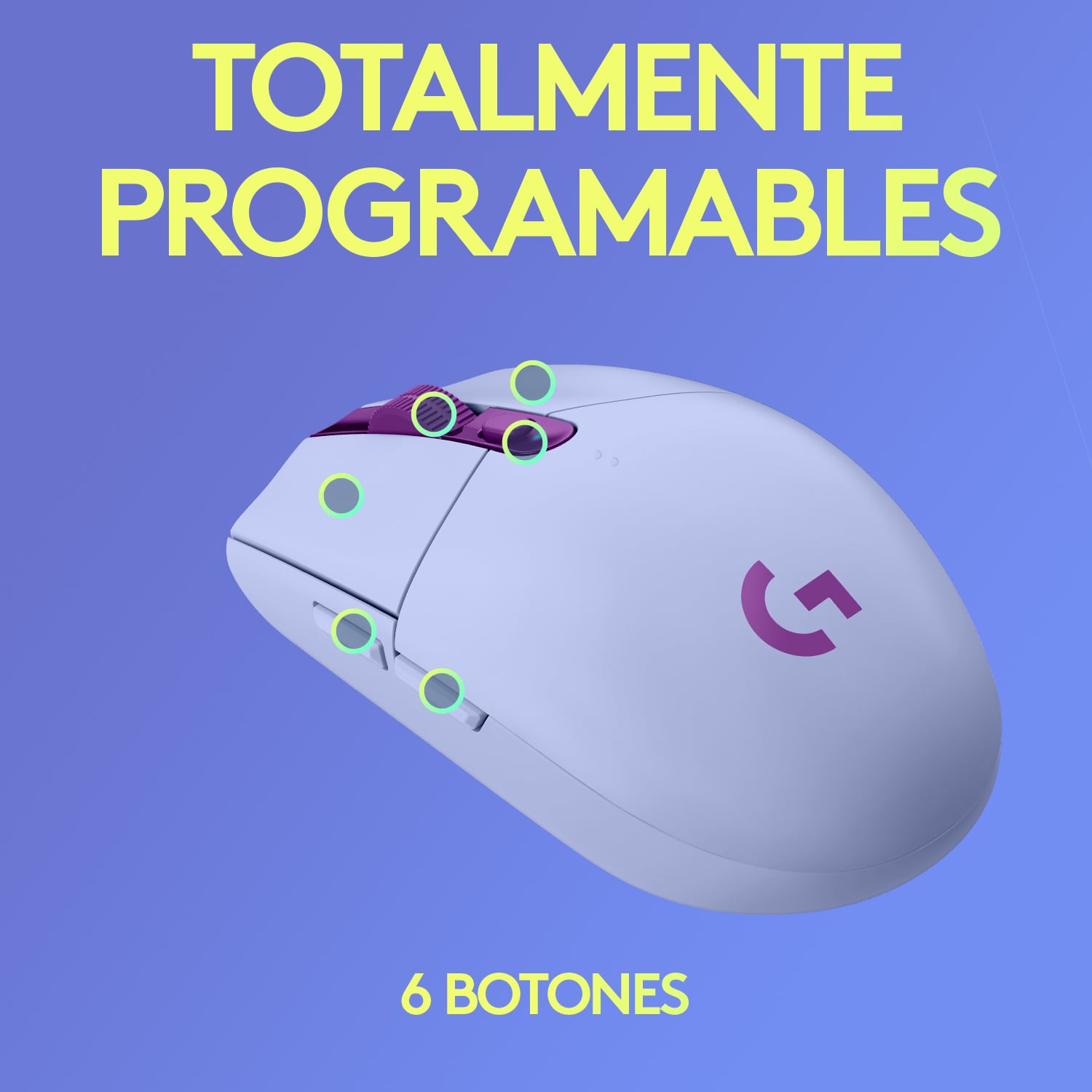 Mouse inalámbrico Logitech G305 LIGHTSPEED para gaming Lila - 5