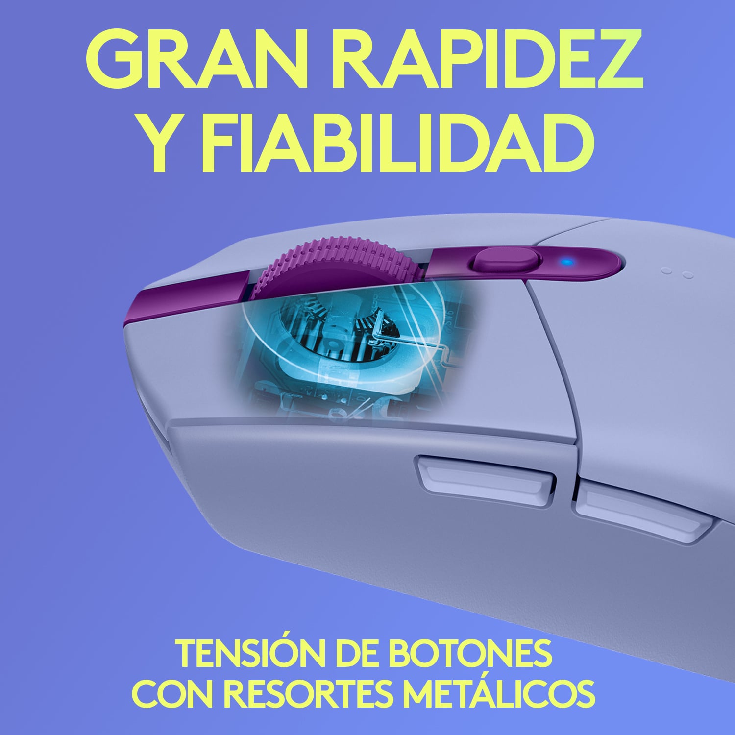 Mouse inalámbrico Logitech G305 LIGHTSPEED para gaming Lila - 6