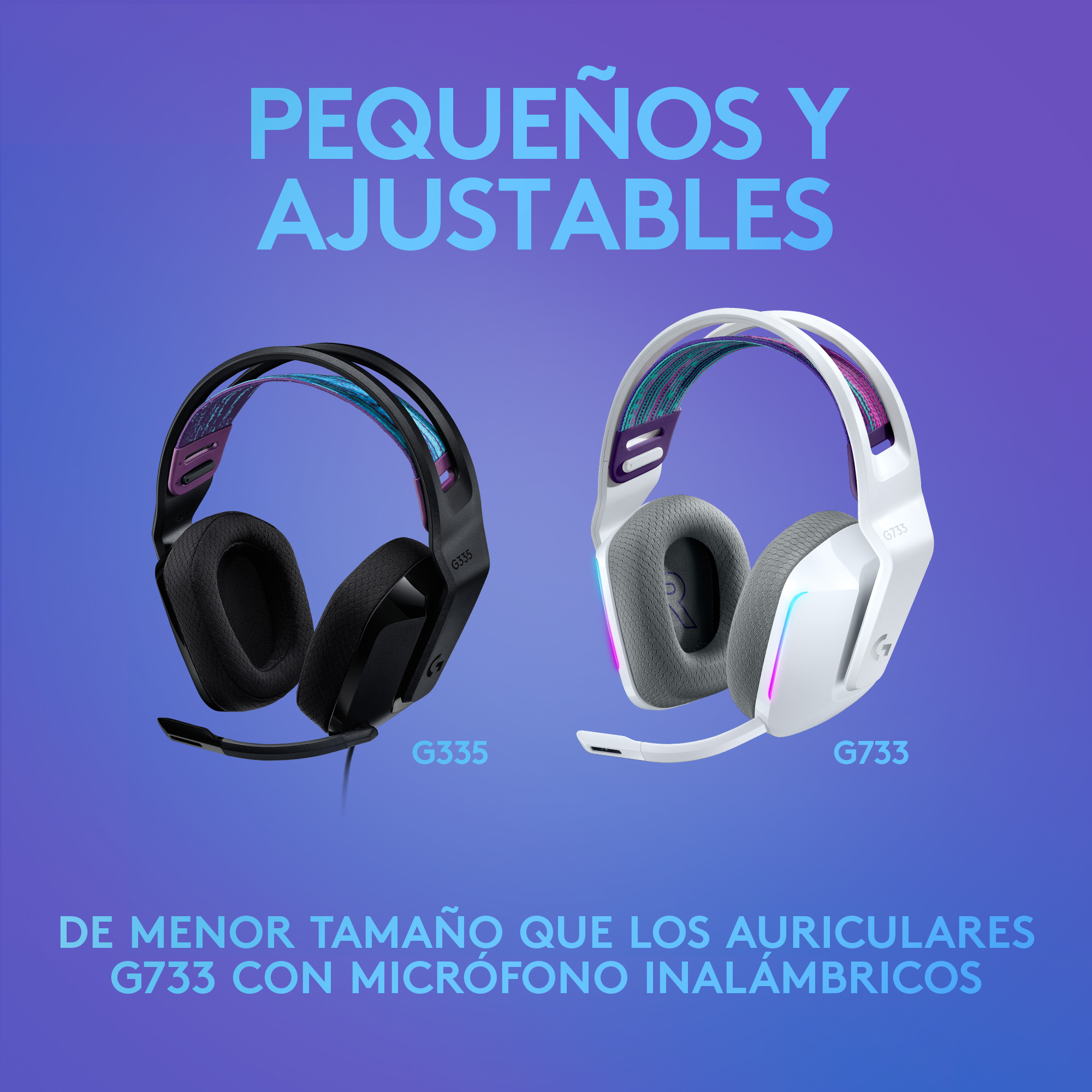 Audífonos G335 con micrófono y cable para gaming Negro - 10
