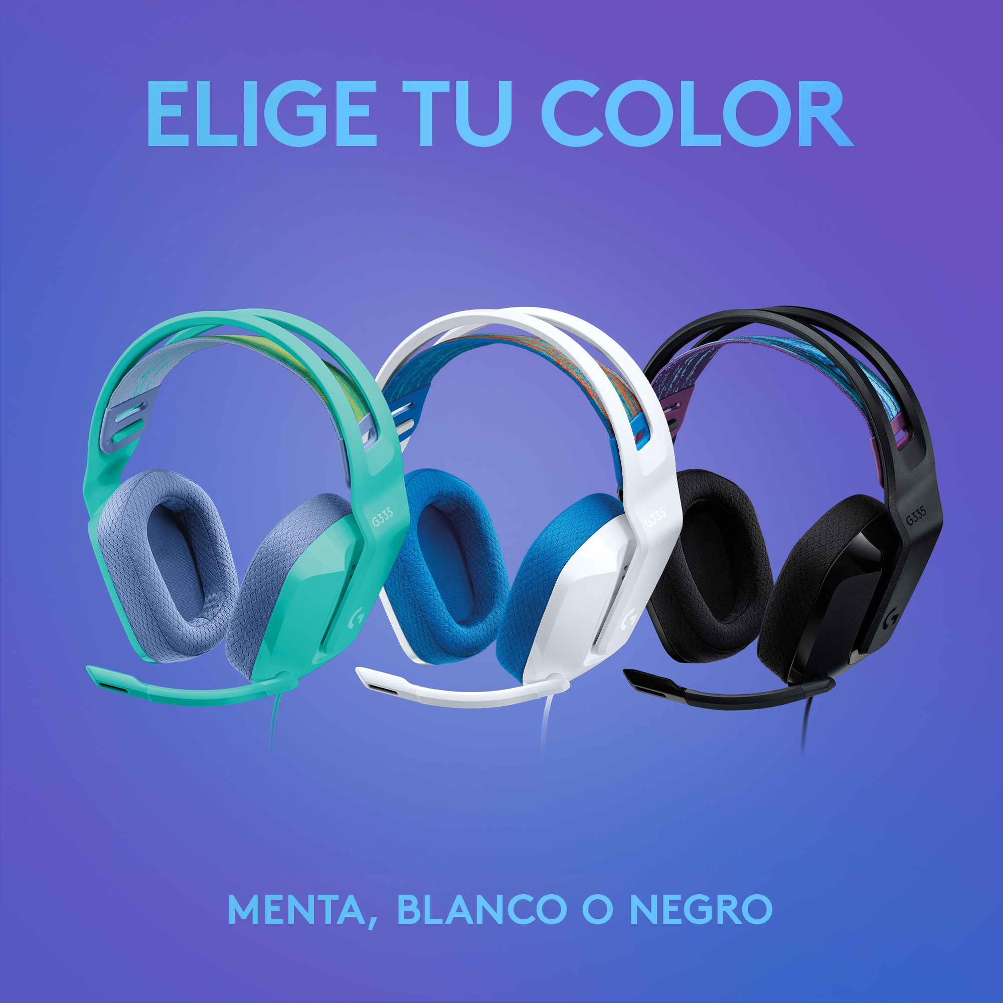 Audífonos G335 con micrófono y cable para gaming Negro - 6