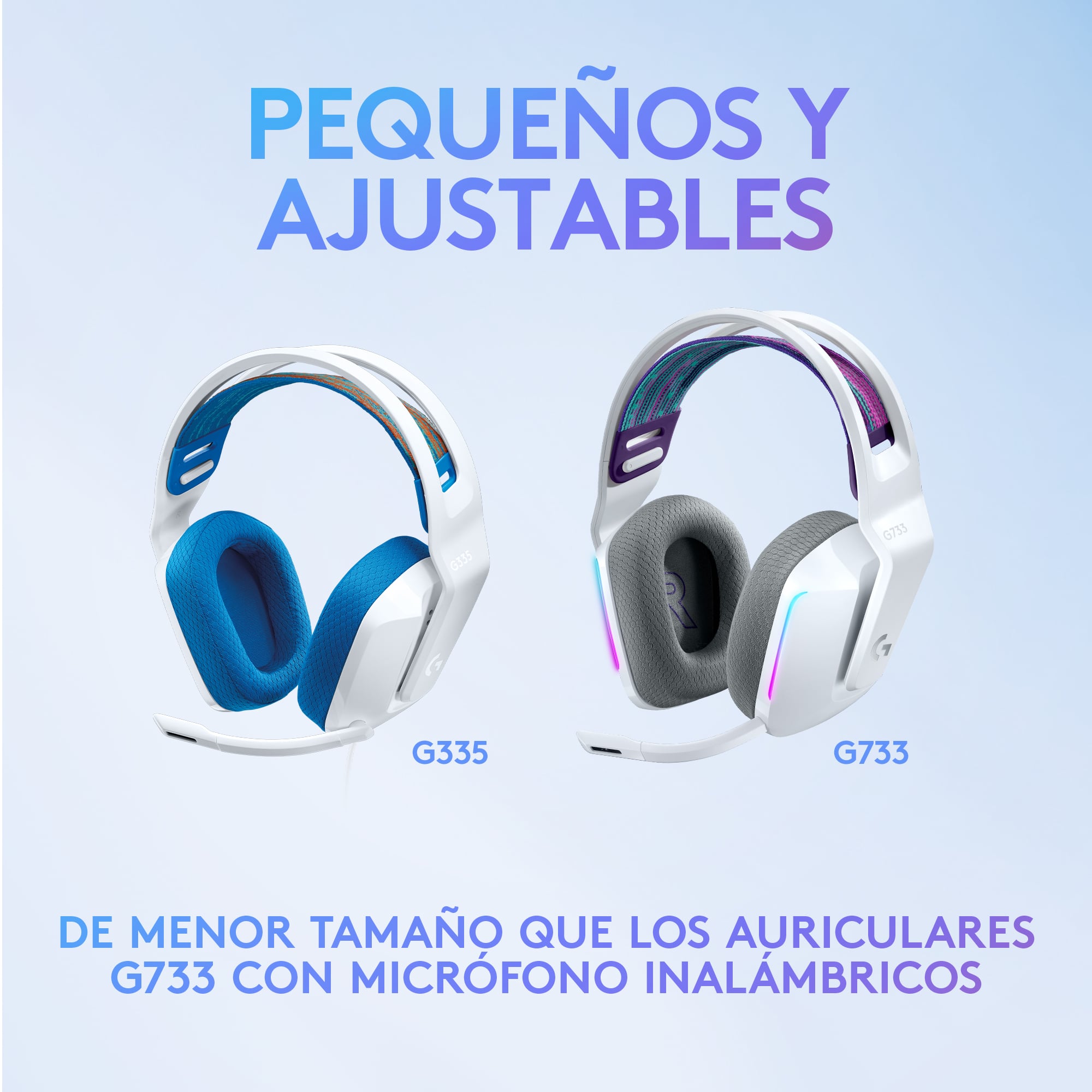 Audífonos G335 con micrófono y cable para gaming Blanco - 10